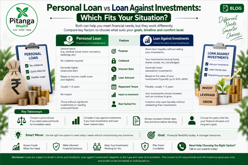 Personal loan vs loan against investments — comparing two ways to borrow money