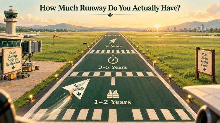 Saving for a home down payment through goal-based investing over a few years.