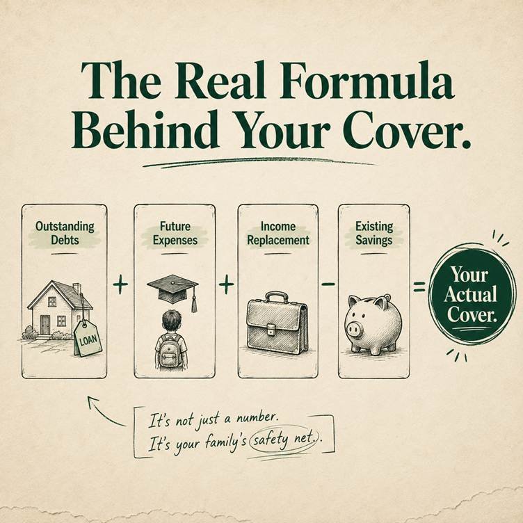Family reviewing how much life insurance cover do you need based on income and expenses